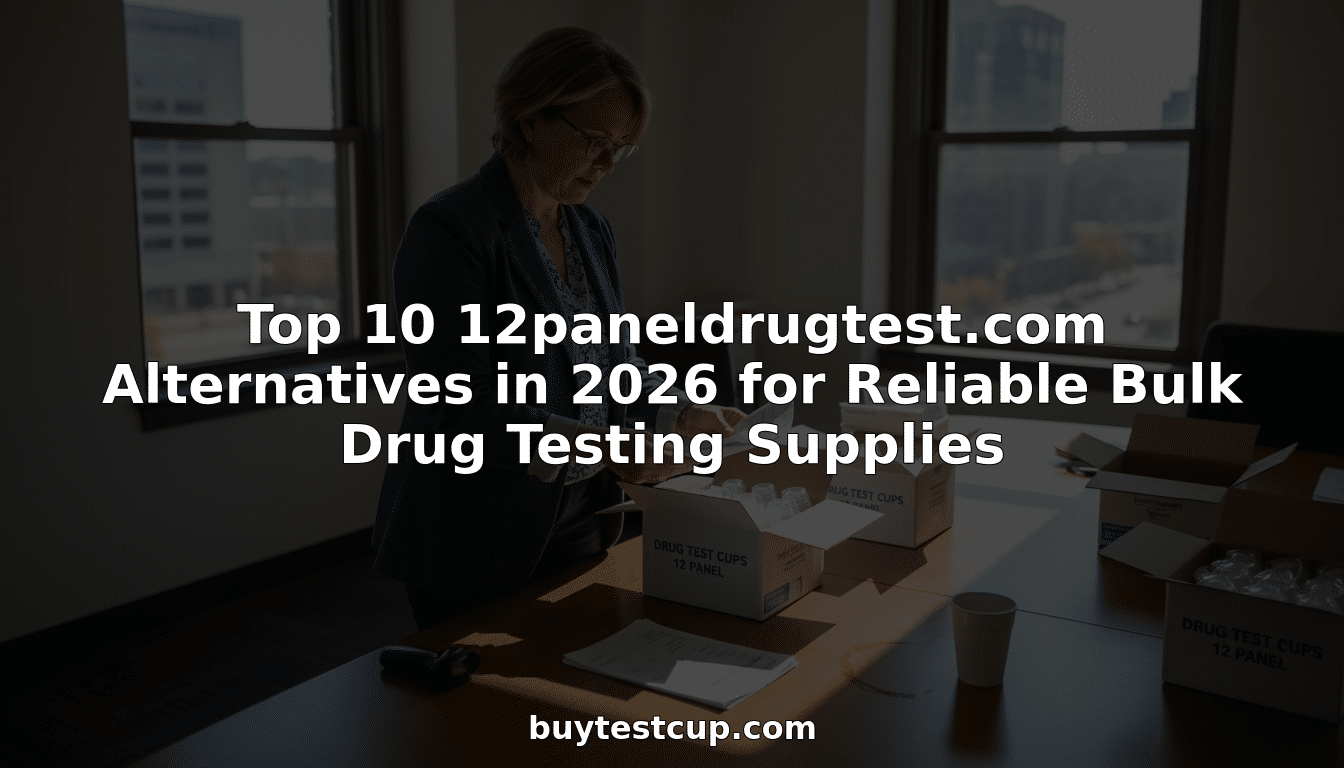 Procurement officer checks bulk drug test supply shipment