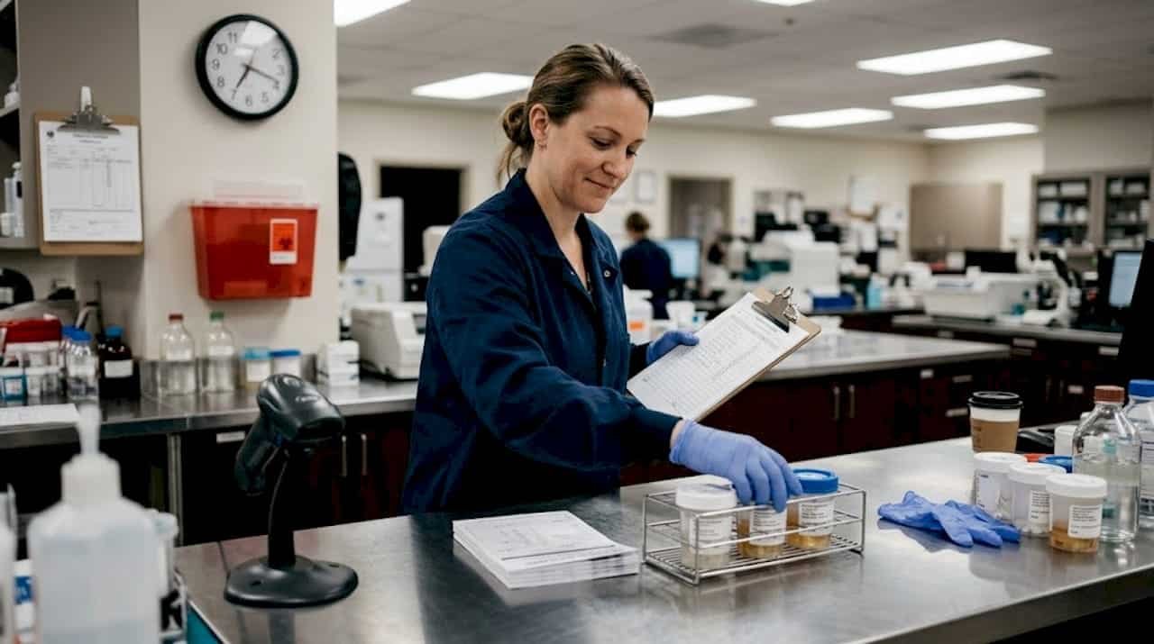 Lab manager preparing bulk testing workflow