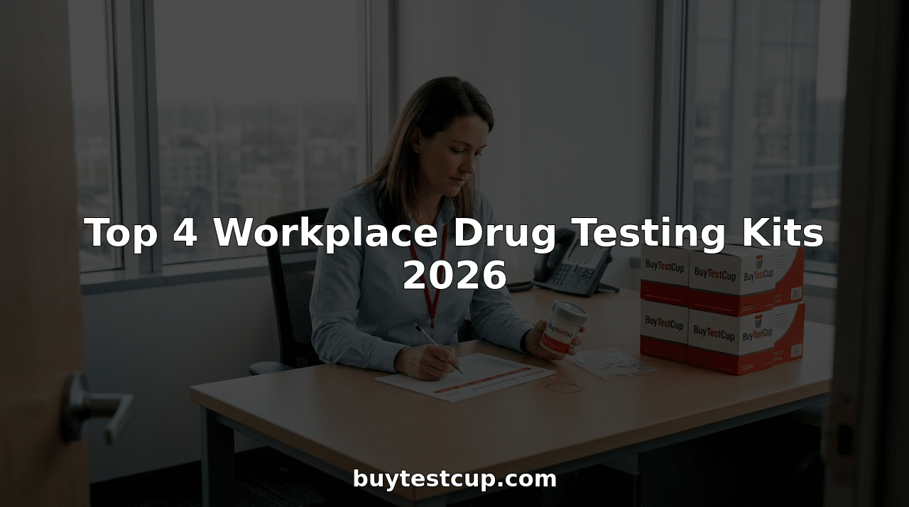 HR professional preparing drug testing kits in office